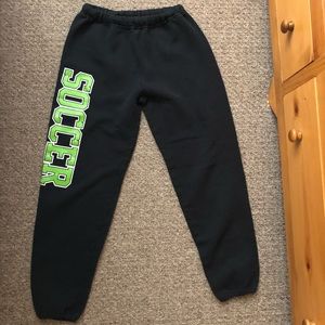 2 pairs soccer jogger sweatpants with drawstring
